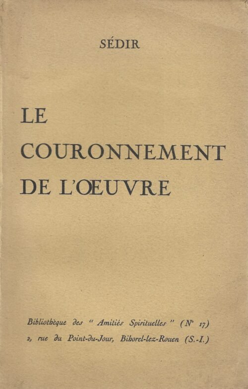 Le couronnement de l'oeuvre