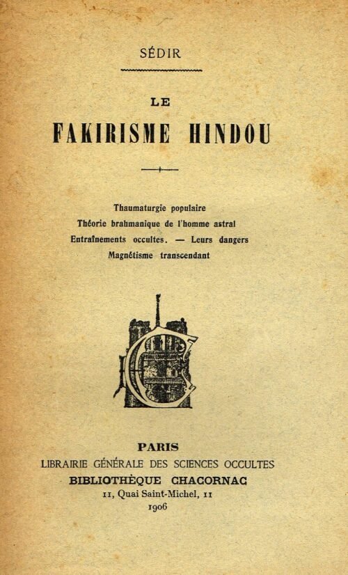 Le Fakirisme hindou
