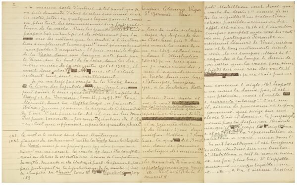 MANUSCRIT. A PROPOS D’UN DESSIN DE LEONARD DE VINCI