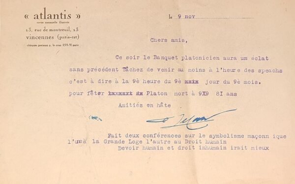 Le septième sens. L'aisthésis et L.A.S. DE PAUL LE COUR AU DR ALEXANDRE ROUHIER