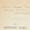 Le serpent vert - Envoi autographe signé d’Oswald Wirth