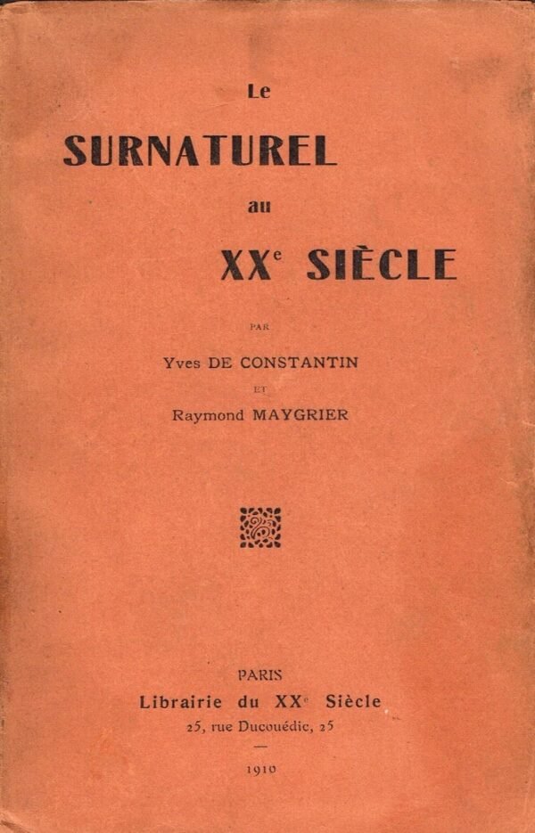 Le surnaturel au XXème siècle