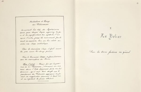 Manuscrit : Les Douze Talismans de GRAND POUVOIR