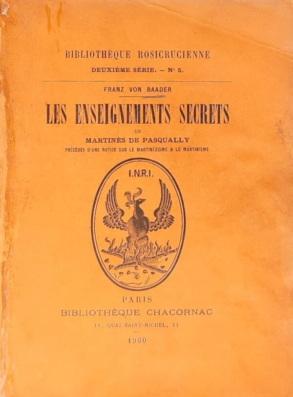 Les Enseignements secrets de Martinès de Pasqually