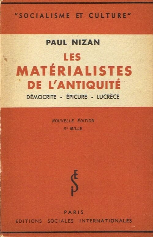 Les matérialistes de l’Antiquité. Démocrite – Epicure – Lucrèce
