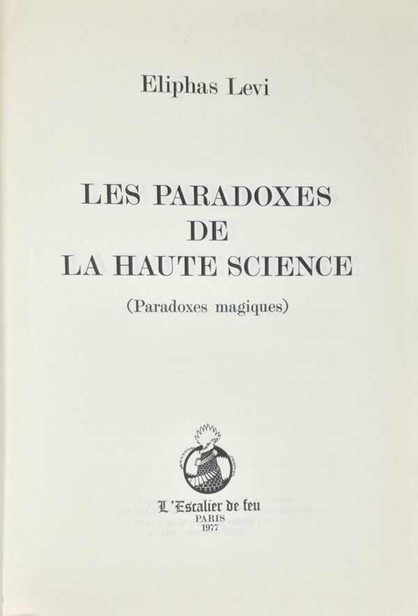 Les paradoxes de la Haute Science (Paradoxes magiques)