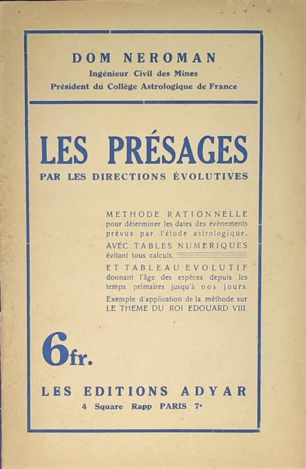 Les Présages par les directions évolutives