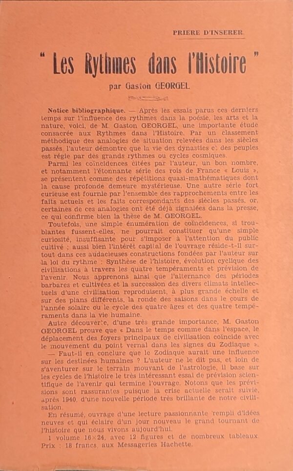 Les rythmes dans l'histoire. Les rythmes dans la vie des peuples...