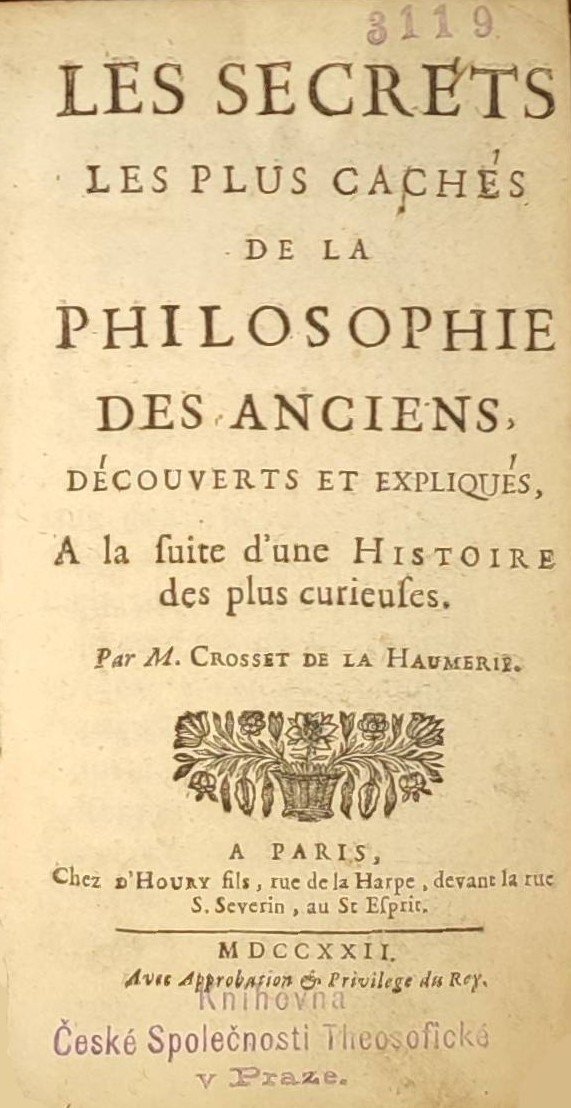 Les Secrets les plus cachés de la philosophie des Anciens