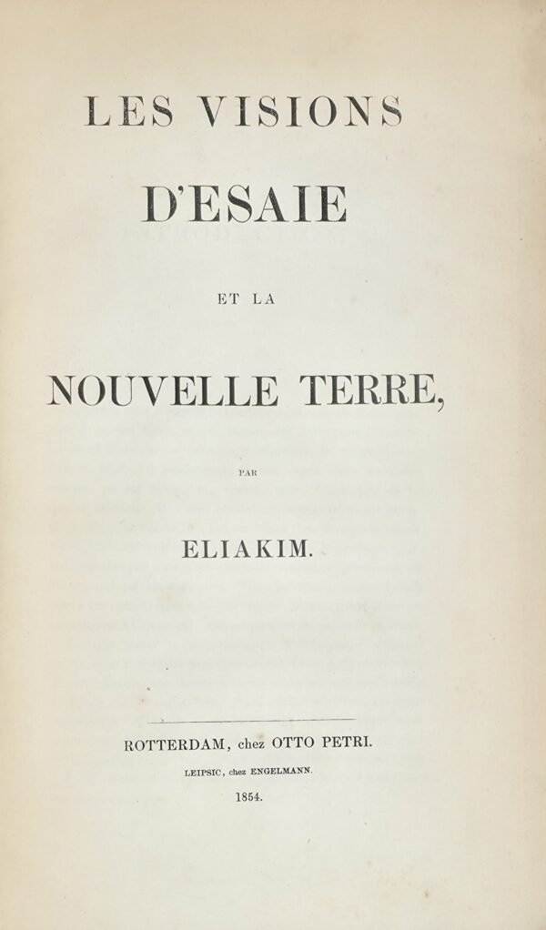 Les Visions d’Esaie et la nouvelle Terre