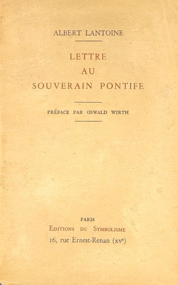 Lettre au Souverain Pontife
