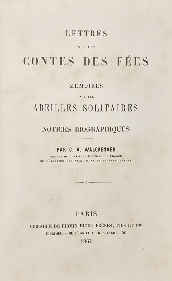 Lettres sur les contes de fées attribuées à Perrault et sur l'origine de la féerie...