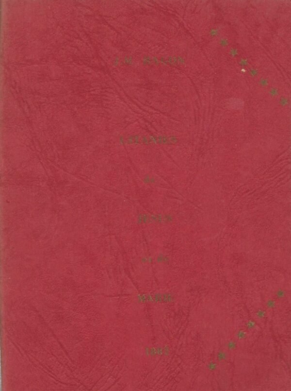 Litanies de Jésus et de Marie comparées aux anciennes litanies