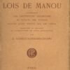 Lois de Manou comprenant les institutions religieuses et civiles des Indiens suivies d'une notice sur les Védas