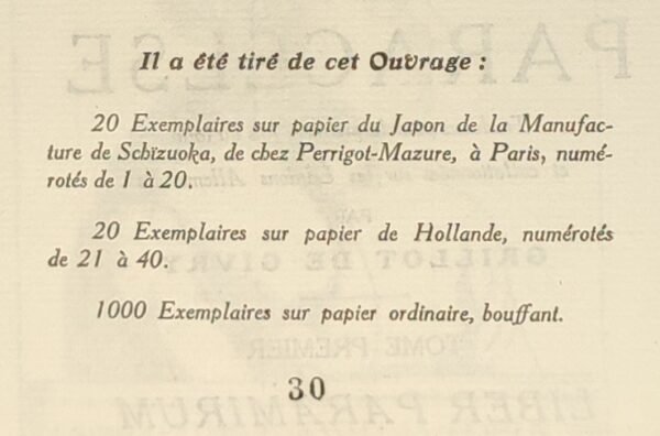L’UN DES 20 EXEMPLAIRES SUR PAPIER DE HOLLANDE. Oeuvres complètes de ... Paracelse