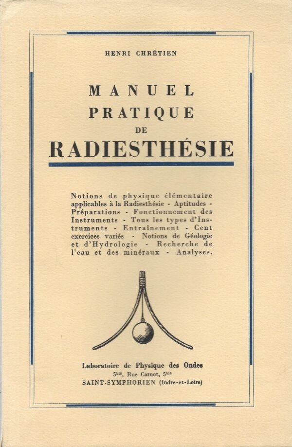 Manuel pratique de radiesthésie