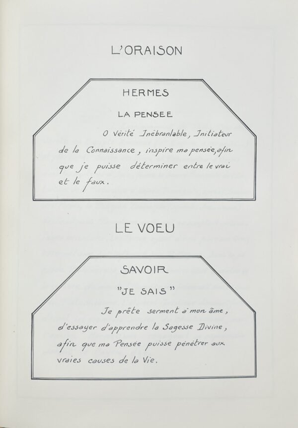 Manuscrit : Les Pouvoirs Hermétiques. Texte et arrangement symbolique