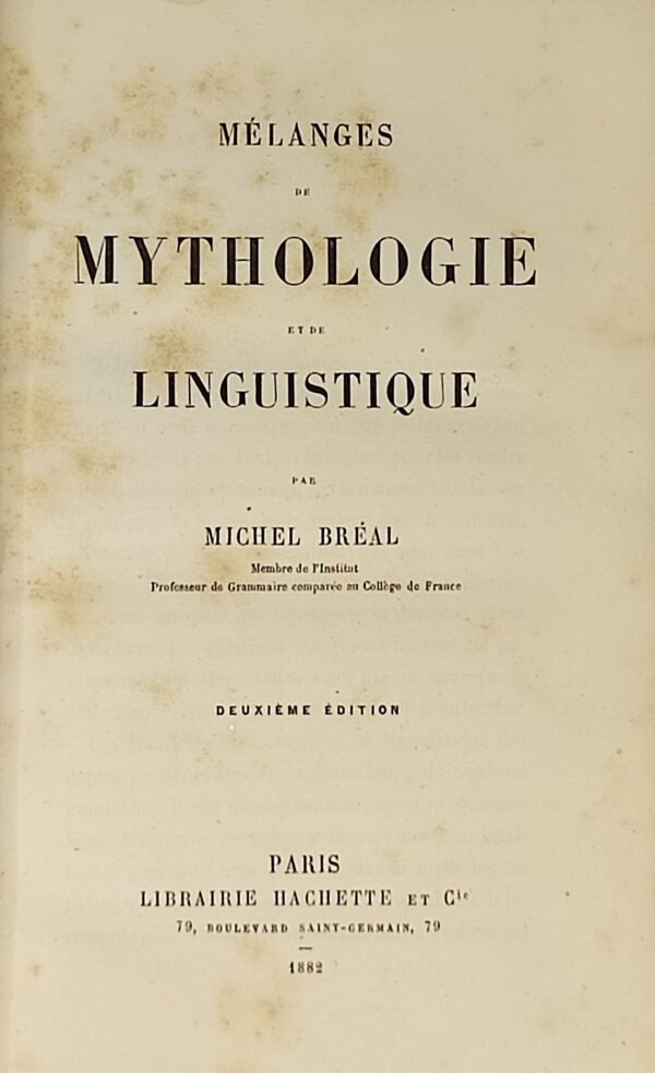 Mélanges de mythologie et de linguistique
