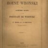 Notice sur Hoëné Wronski... Supplément à la notice sur Hoëné Wronski... Une page manuscrite inédite de Lazare Augé