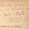 Oedipe et le Sphinx + 2 lettres autographes signées de Joséphin Péladan