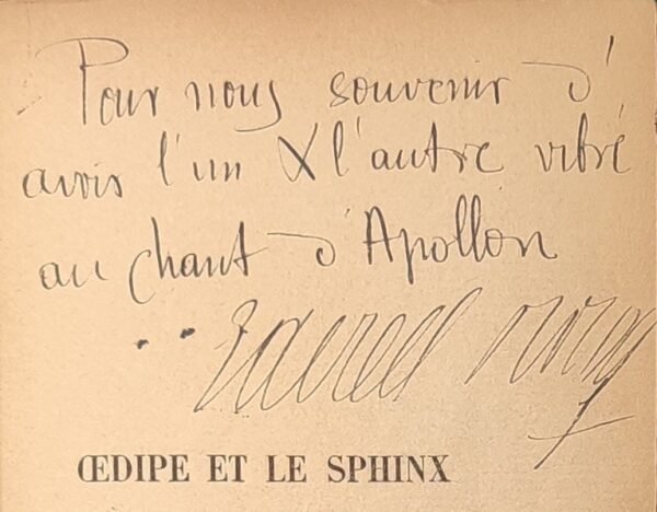 Oedipe et le Sphinx + 2 lettres autographes signées de Joséphin Péladan