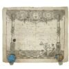 ŒUVRES maçonniques DE NICOLAS DES ÉTANGS   &   Diplôme de la Loge L’Espérance, à l’Orient de Bruxelles, 1824