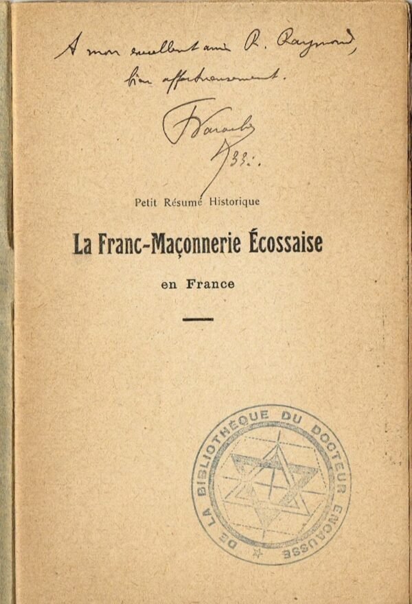 Petit résumé historique. La Franc-Maçonnerie Ecossaise en France