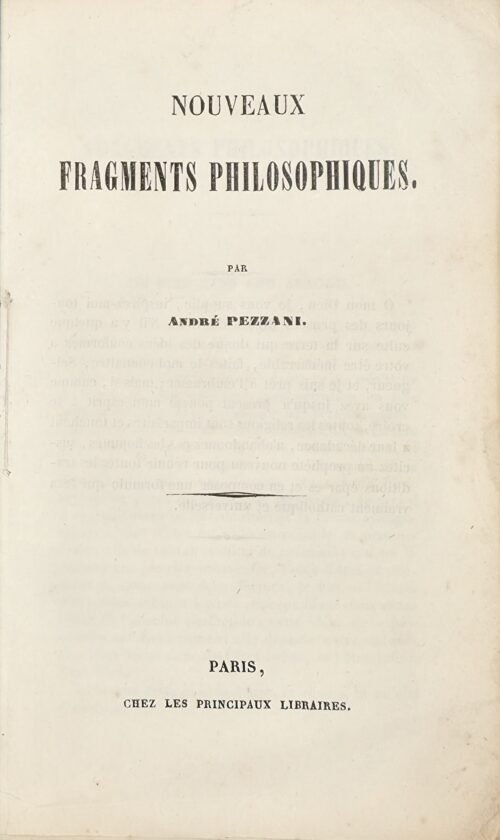 Nouveaux fragments philosophiques