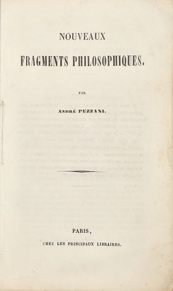 Nouveaux fragments philosophiques