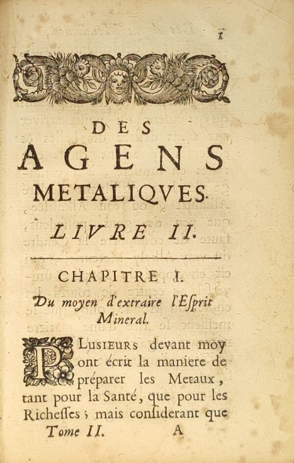 Rares experiences sur l'esprit mineral, pour la preparation et transmutation des corps metaliques...