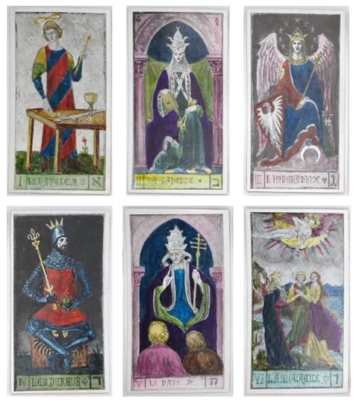 RARISSIME ET SUPERBE Tarot Médiéval original créé par l'artiste Christian LORING et Francis ROLT-WHEELER