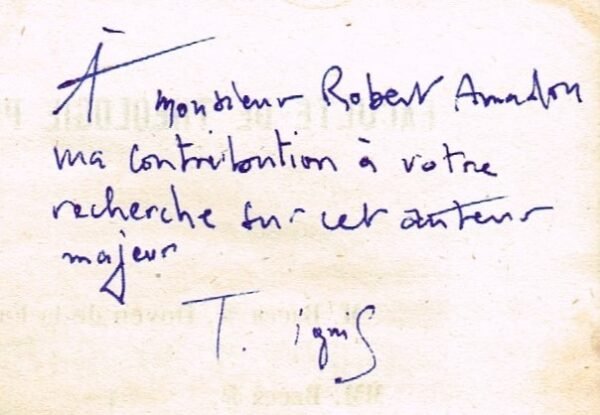 [Robert AMADOU] L’économie divine de P. Poiret. Thèse présentée à la faculté de théologie protestante