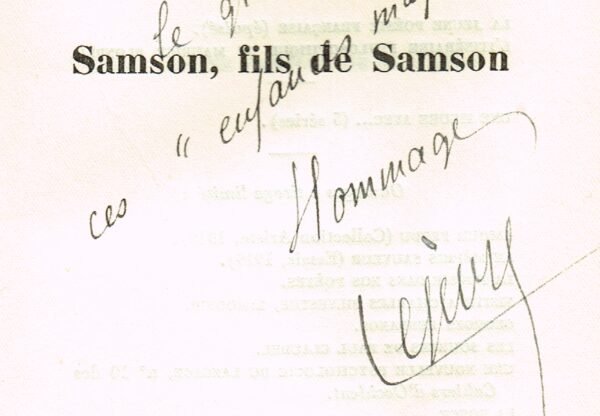 Samson - Fils de Samson - Roman d'une famille de sorciers