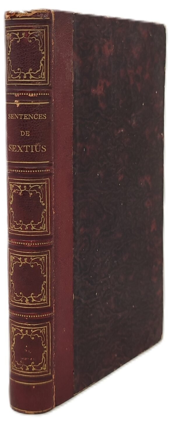 Sentences de SEXTIUS, philosophe pythagoricien