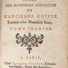 Sethos, histoire ou vie tirée des monumens anecdotes de l'ancienne Egypte