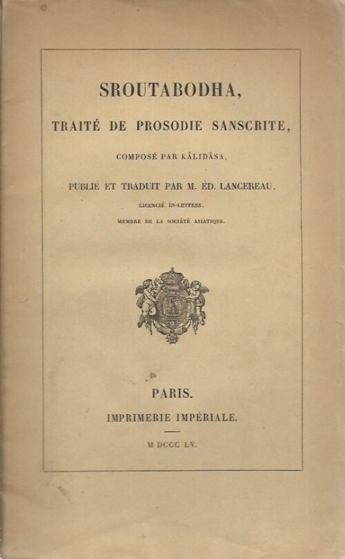 Sroutabodha - Traité de Prosodie Sanscrite