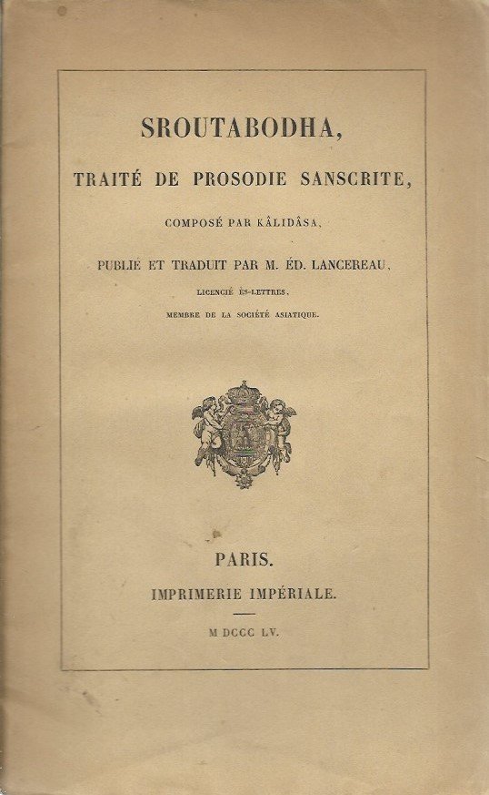Sroutabodha - Traité de Prosodie Sanscrite