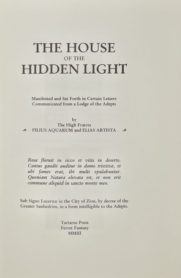 The House of the Hidden Light