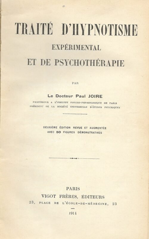 Traité d'hypnotisme expérimental et de psychothérapie ‎