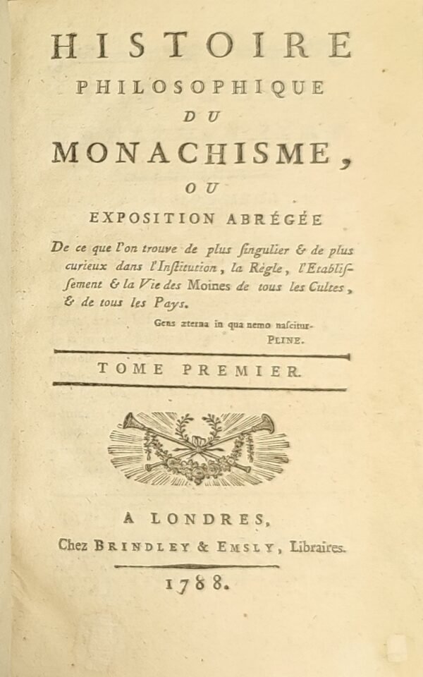 Histoire philosophique du monachisme