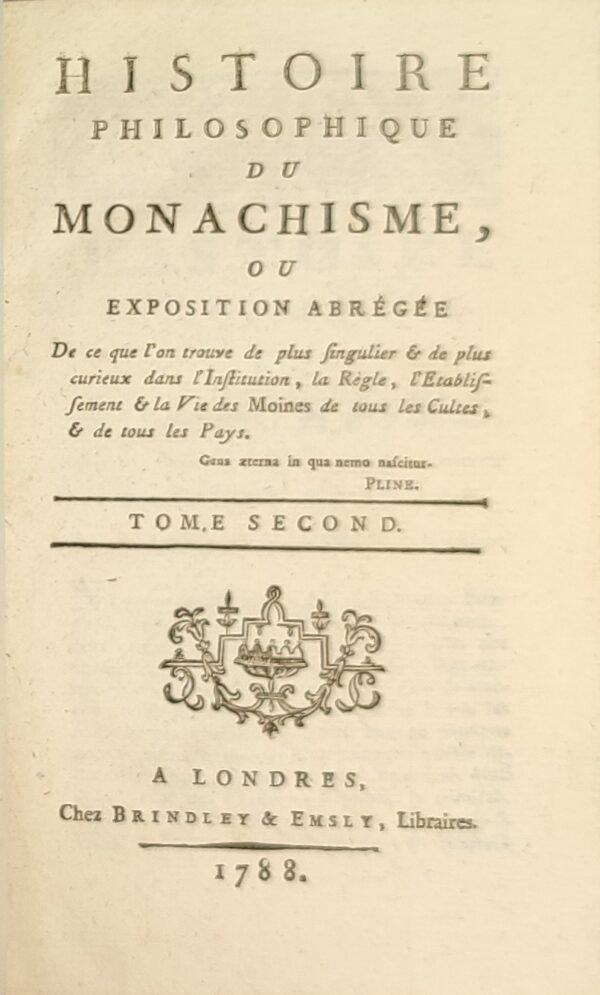 Histoire philosophique du monachisme