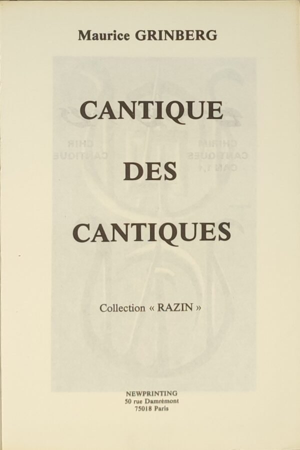 Cantique des Cantiques