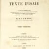 Etudes sur le texte d'Isaïe ou Le Livre du prophète Isaïe...