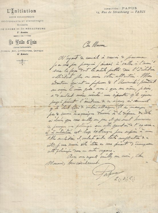Une lettre autographe signée