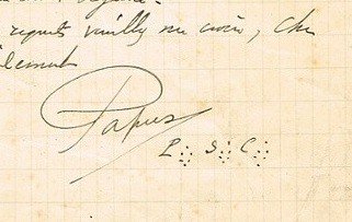 Une lettre autographe signée