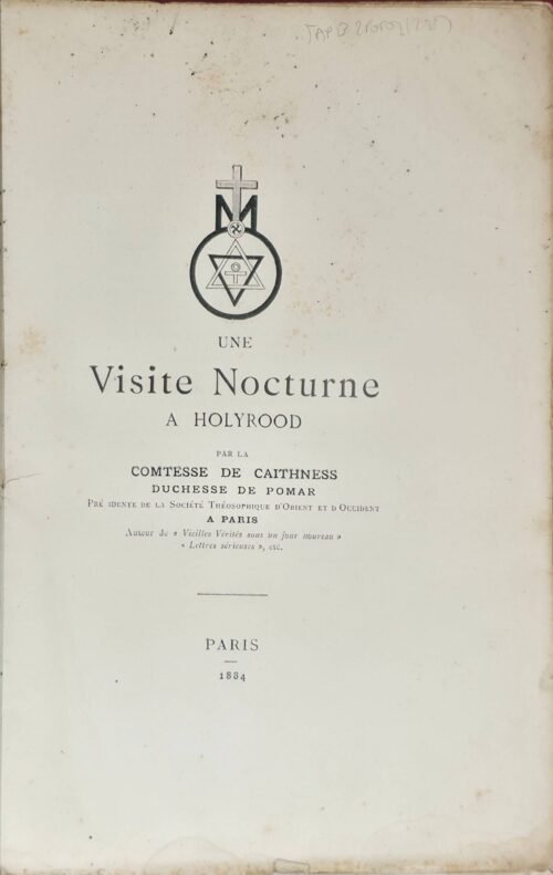 Une visite nocturne à Holyrood par la comtesse de Caithness