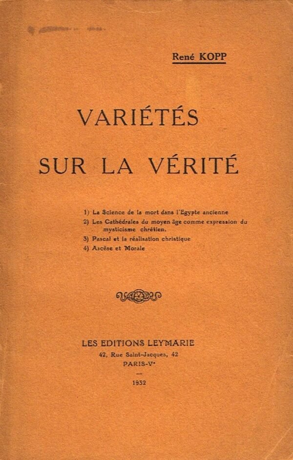 Variétés sur la vérité