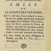 Le Règne de Saturne changé en siècle d'or S.M.I.S.P. ou le magistère des sages...