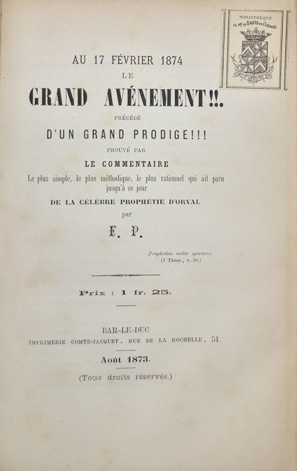 Réunion de quatre textes dont Philosophie du Surnaturel... Stanislas de Guaita et sa Bibliothèque Occulte, n° 708