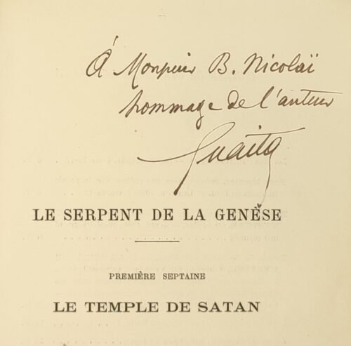 Essais de Sciences Maudites. Le Serpent de la Genèse. Première septaine. Livre I. Le Temple de Satan